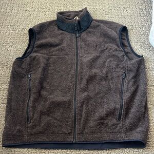 Smartwool Brown Fleece Vest with High Collar